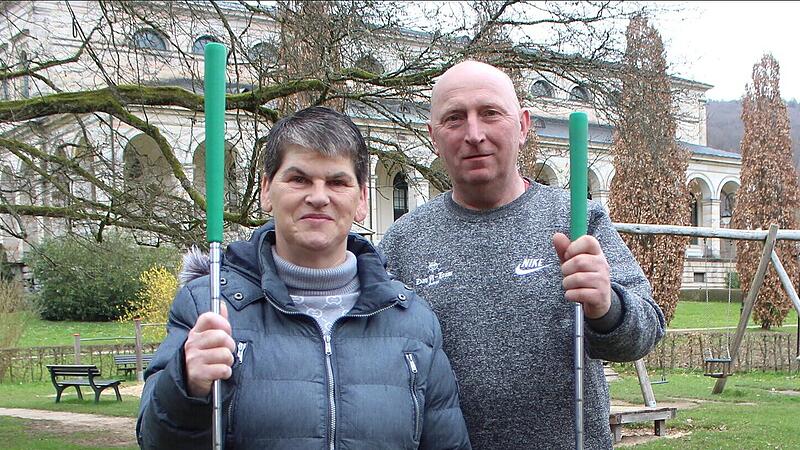 Bianca und Peter Andres eröffnen an Ostern die Minigolfanlage im Staatsbad Brückenau.