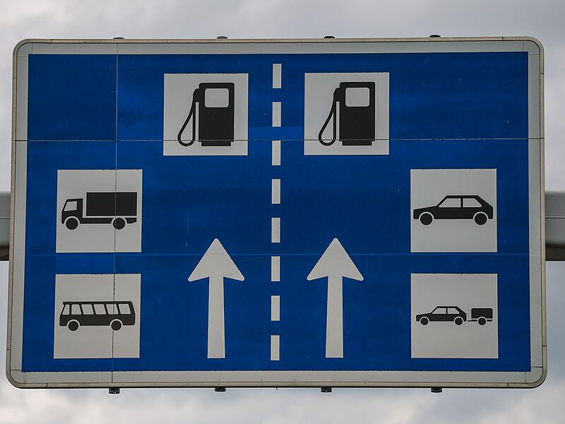 Tankstelle an der Autobahn