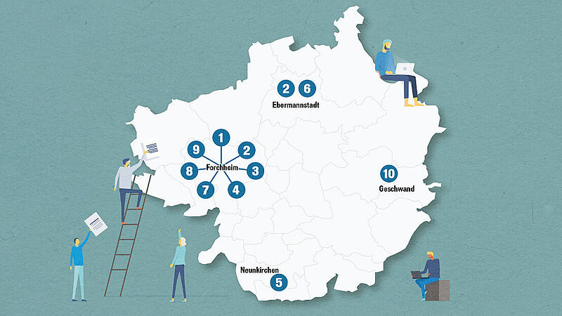 Unter den Top Ten der größten Arbeitgeber sind einige Traditionsunternehmen aus dem Raum Forchheim.Forchheim & Fränkische Schweiz