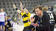 Silvio Krause übernahm für den sich in Selbstisolation befindlichen HSC-Cheftrainer Brian Ankersen das Coaching.