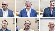M&uuml;nnerstadts B&uuml;rgermeister Michael Kastl, Bad Kissingens Landrat Thomas Bold, Rh&ouml;n-Grabfelds stellvertretender Landrat Josef Demar (oben von links) und Zeitlofs B&uuml;rgermeister Matthias Hauke, Oerlenbachs Gesch&auml;ftsleiter J&uuml;rgen Markert und Roland G&ouml;...