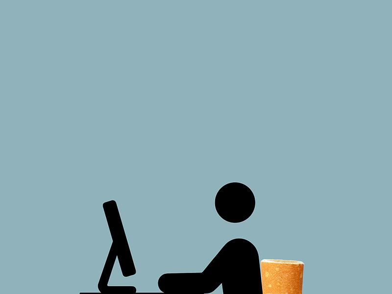 Sitzen ist in mancher Hinsicht genauso ungesund wie Rauchen.Illustration: Franziska Sch&auml;fer