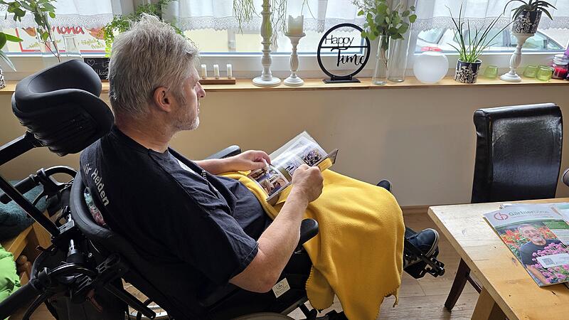 Leben mit MSA Landkreis Bamberg MSA zwingt ihn in den Rollstuhl. Mit einem besseren Modell hätte Sebastian mehr Bewegungsfreiheit.