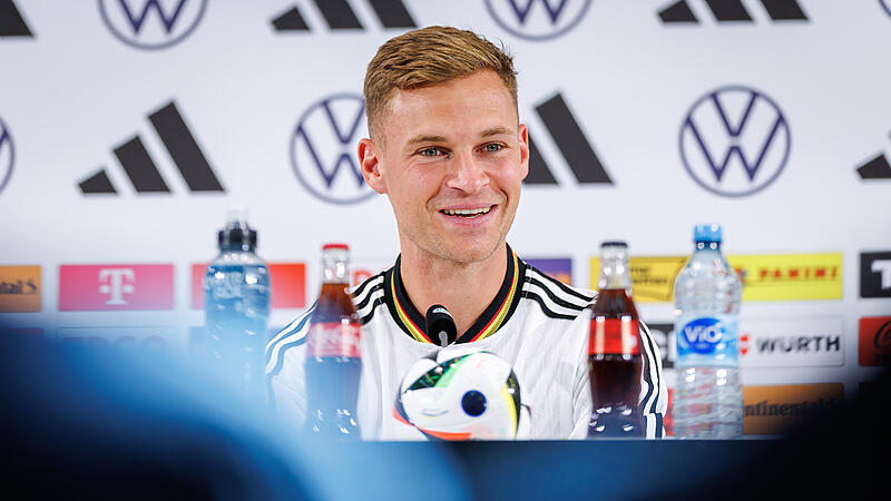 Joshua Kimmich am Dienstag bei der Pressekonferenz in Herzogenaurach. Joshua Kimmich am Dienstag bei der Pressekonferenz in Herzogenaurach.