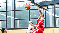 BMA365 Bamberg Baskets - ratiopharm Ulm Joshua Obiesie lässt es im Testspiel gegen Ulm krachen.