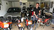 Frank Goldmann schraubt an seiner dritten Zündapp. „An einen Weiterverkauf ist bei keinem meiner Sammlerstücke zu denken“, sagt er.