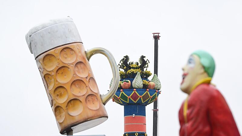 Aufbau Volksfest Cannstatter Wasen