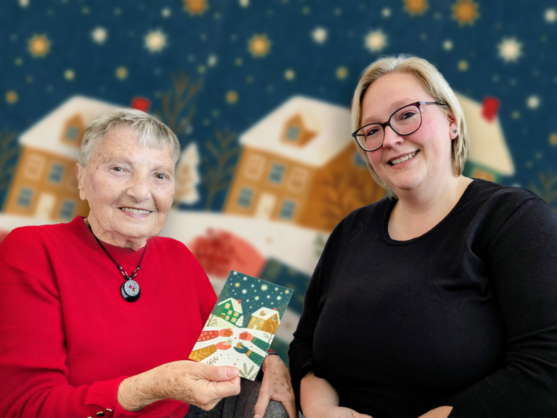 Postkartenaktion zu Weihnachten von Care im Quartier Bamberg