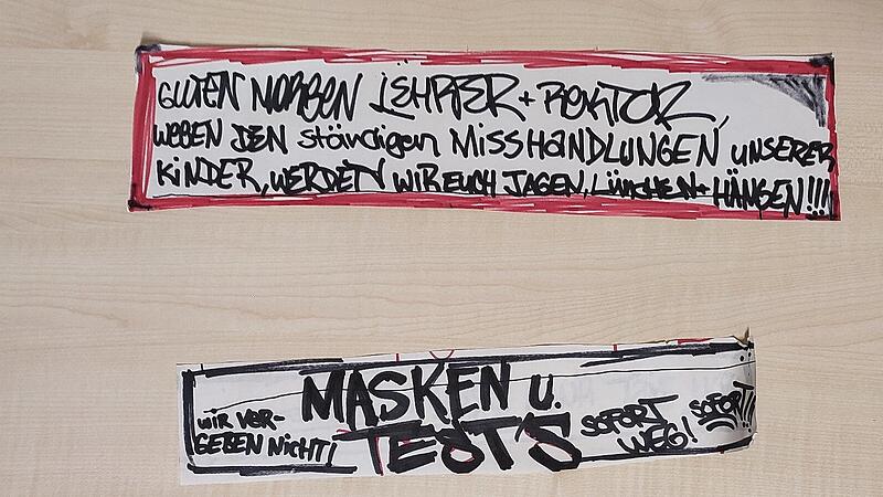 Solche Drohschreiben tauchten in Gundelsheim auf.