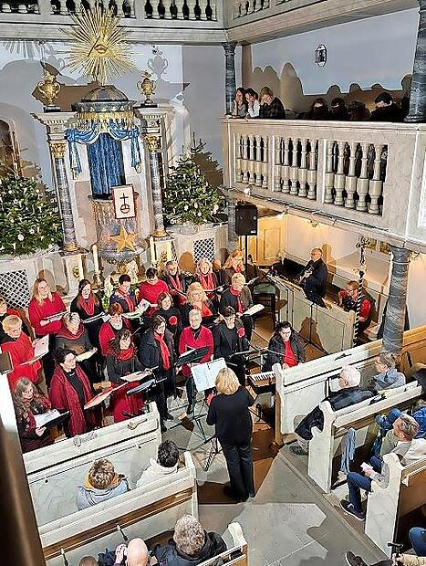 Der Singkreis bei seinem Weihnachtskonzert.
