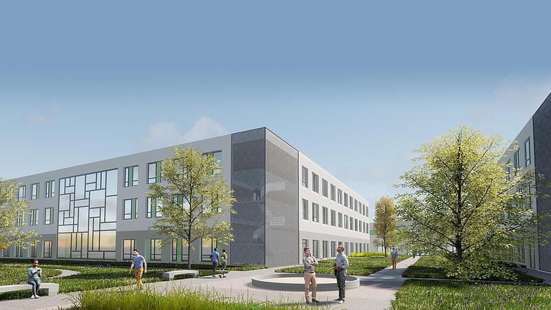 So soll das neue Klinikum am Europakanal in Erlangen einmal aussehen.