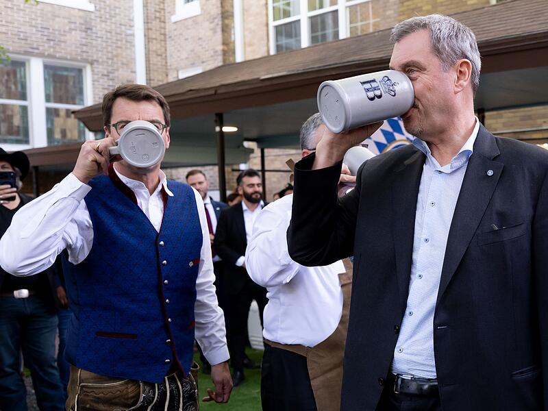 Bayerns Ministerpr&auml;sident S&ouml;der in den USA