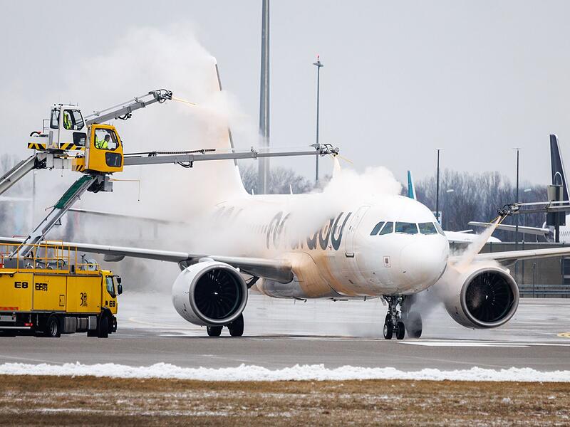 Winterwetter am Münchner Flughafen Winterwetter am Münchner Flughafen