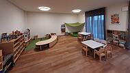 Viel Platz für Kreativität bietet das neue Spielzimmer.Frauenhaus Coburg: alt vs. neu Viel Platz für Kreativität bietet das neue Spielzimmer.