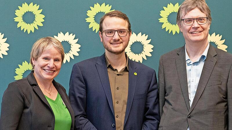 Optimismus bei den Grünen: Eva Linhart, Christian Zwanziger und Sascha Müller (von links).