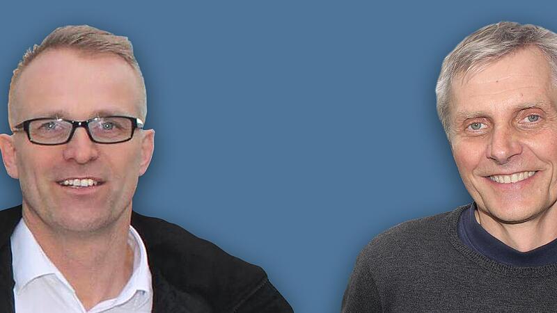 Bernd M&uuml;ller (links)  tritt am Sonntag in Vestenbergsgreuth  gegen den bisherigen Zweiten B&uuml;rgermeister Friedrich Gro&szlig;kopf an.