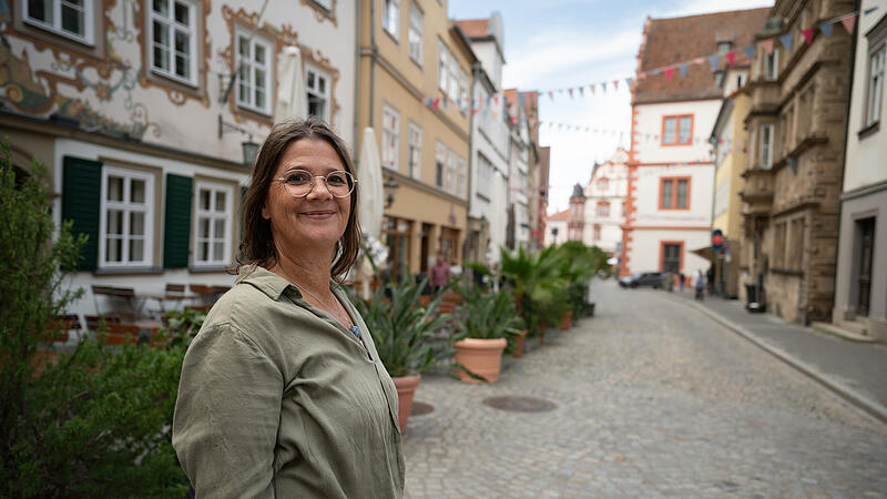 Kerstin Ritz in der Herrngasse in Coburg Kerstin Ritz in der Herrngasse in Coburg