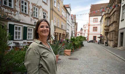 Kerstin Ritz in der Herrngasse in Coburg