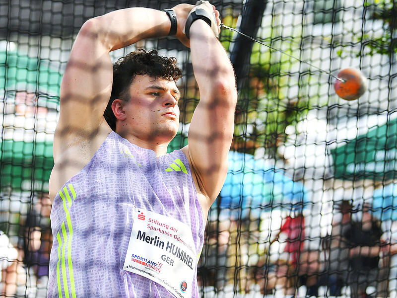 Merlin Hummel knackte beim Sparkassen-Meeting in Fr&auml;nkisch-Crumbach erstmals in diesem Jahr die 80-Meter-Marke. Seine 81,27 Meter waren die zweitbeste Weite, die er jemals in einem Wettkampf erzielte.