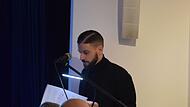 Torsten Renner, der Kurator des Museums Kloster Banz, bei seinem Vortrag in der Alten Darre. Torsten Renner, der Kurator des Museums Kloster Banz, bei seinem Vortrag in der Alten Darre.