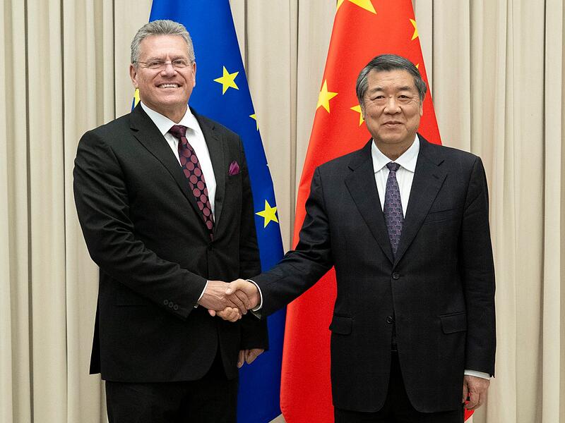 EU-Handelskommissar Sefcovic in China EU-Handelskommissar Sefcovic in China