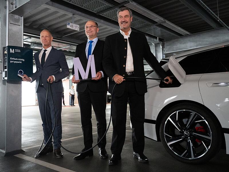 Inbetriebnahme Ladepark für E-Autos in München