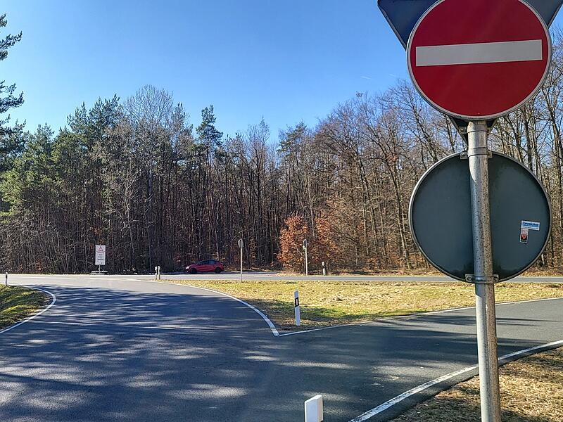 Die B 286 bei Albertshausen wird gesperrt.