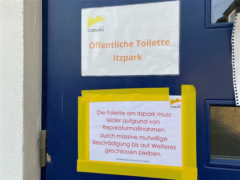 Aktuell ist die &ouml;ffentliche Toilette zu.