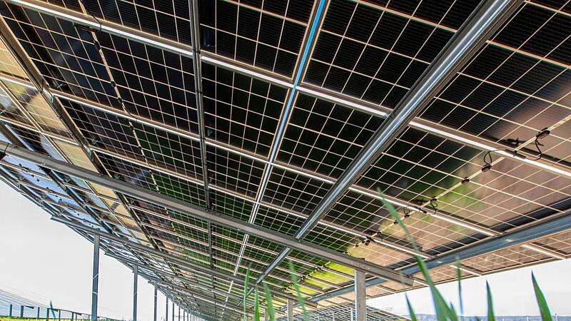 Der Solarpark hat, abgesehen von seiner schieren Größe, weitere Besonderheiten: Die Solarzellen erzeugen beidseitig Strom.
