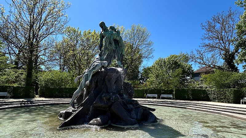 Wieder mit Wasser: der Sintflutbrunnen im Coburger Rosengarten