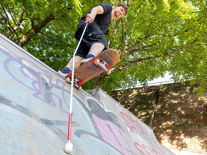 Blinder Skateboarder: «das Normalste der Welt» Blinder Skateboarder: «das Normalste der Welt»