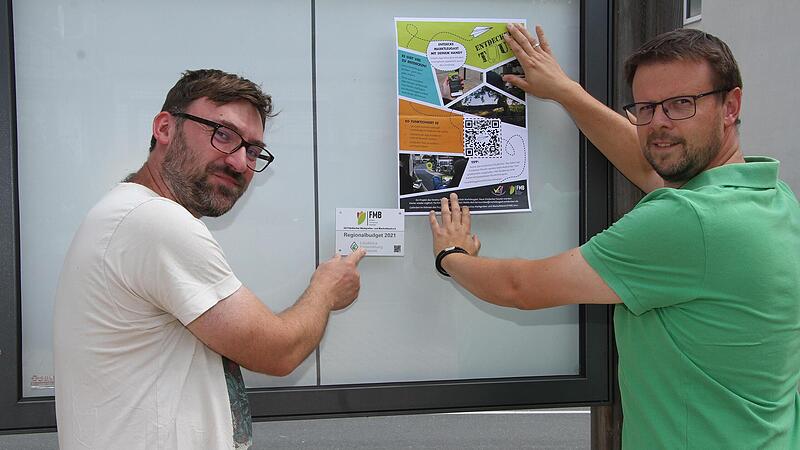 Janosch Asen (links) und Michael Schramm stehen hinter der Idee der virtuellen und realen Entdeckertouren in Marktleugast.