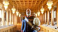 Stefan Heuring spielt beim Rakoczy-Fest 2025 in Bad Kissingen zum ersten Mal den letzten bayerischen K&ouml;nig, Ludwig III.