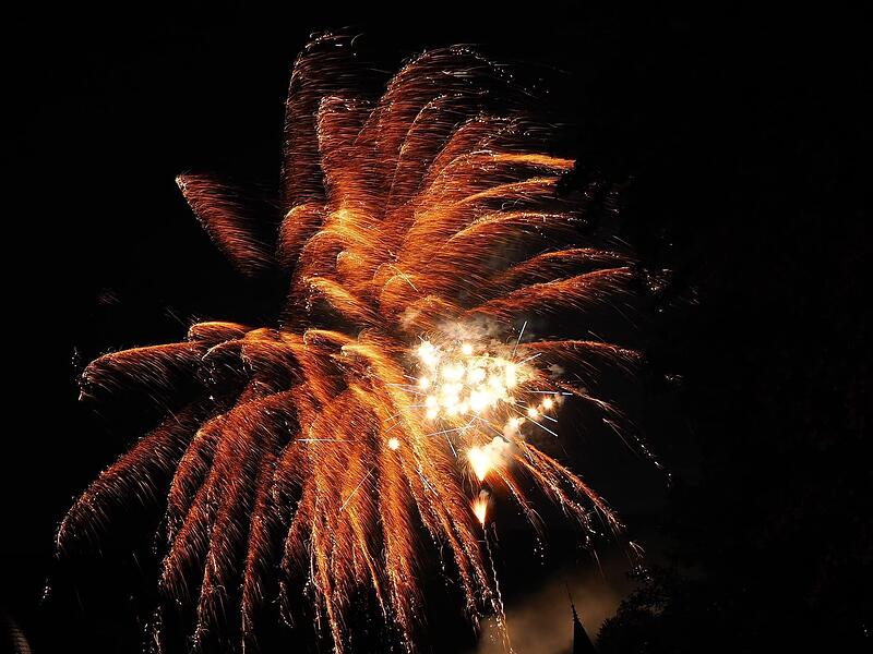 das Abschlussfeuerwerk vom Rakoczy-Fest 2023 in Bad Kissingen