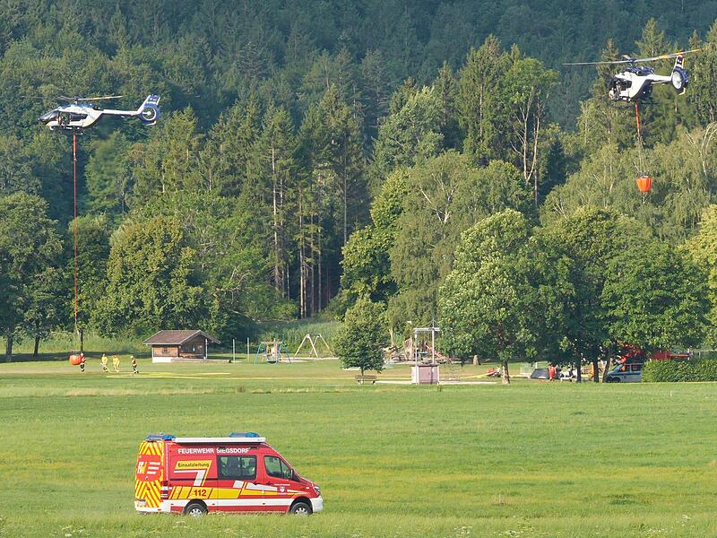 Brand im Bergwald in den Chiemgauer Alpen Brand im Bergwald in den Chiemgauer Alpen