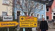 Vom Wonseeser Marktplatz kann man derzeit nicht nach Hollfeld fahren, erklärt Bürgermeister Andreas Pöhner.