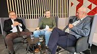 Diskutierten im Rahmen des Videoformats &bdquo;FT-Streitgespr&auml;che&ldquo; &uuml;ber die Zukunft des Ankerzentrums (von links): Oberb&uuml;rgermeister Andreas Starke, Redakteur Christian Pack und Migrationsexperte Ulrich-Arthur Birk.