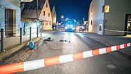 Die Frau versuchte die Hauptstra&szlig;e  in M&ouml;hrendorf  zu &uuml;berqueren.