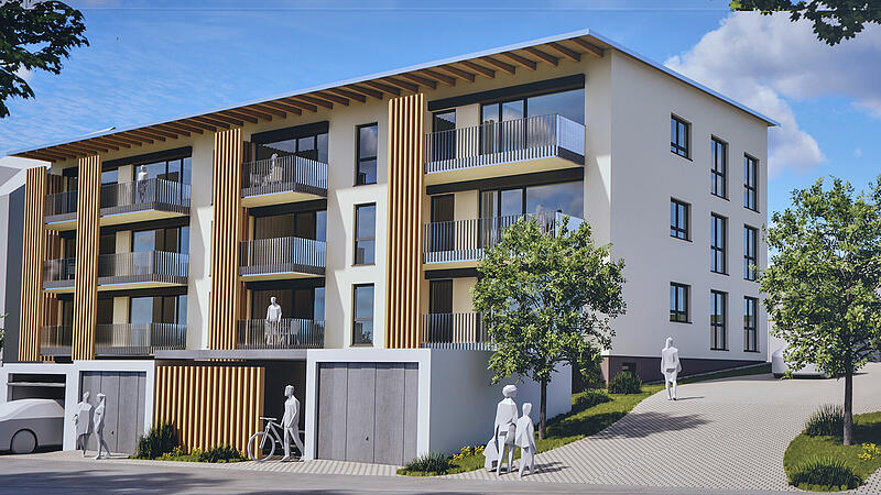 So wird die neue Wohnanlage an der Zaubach II aussehen.