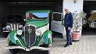 Er hat die Oldtimer-Ausfahrt von Vorkriegsautomobilen im Landkreis Bamberg auf die Beine gestellt: der Kfz-Meister Michael Güttler.