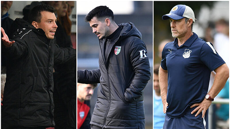 Wer hält die Klasse? Der FC Lichtenfels um Trainer Stefan Dietz, der Baiersdorfer SV mit Coach Hannes Decher und die DJK Dampfach mit Trainer Oliver Kröner sind noch im Rennen.