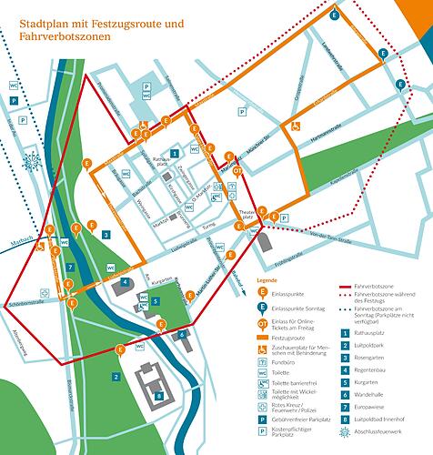 Rakoczy-Fest: Stadtplan Bad Kissingen