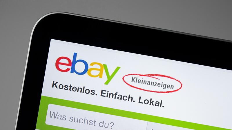 Display zeigt Suchfeld von Ebay-Kleinanzeigen an