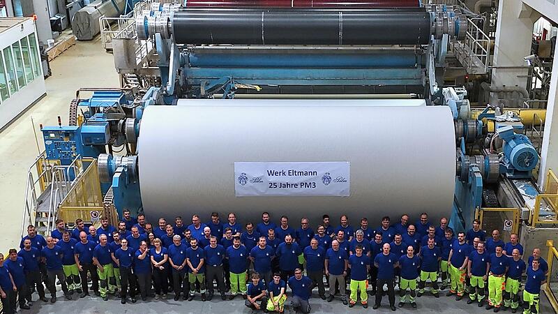Seit 25 Jahren steht die Hochleistungs-Papiermaschine PM3 im Palm-Werk in Eltmann.