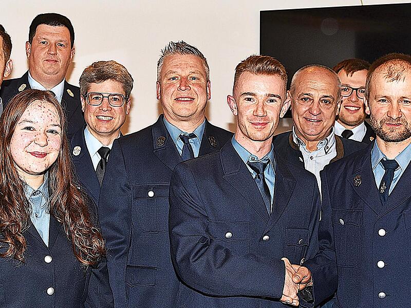 Die F&uuml;hrungsmannschaft der FFW Spiesberg.