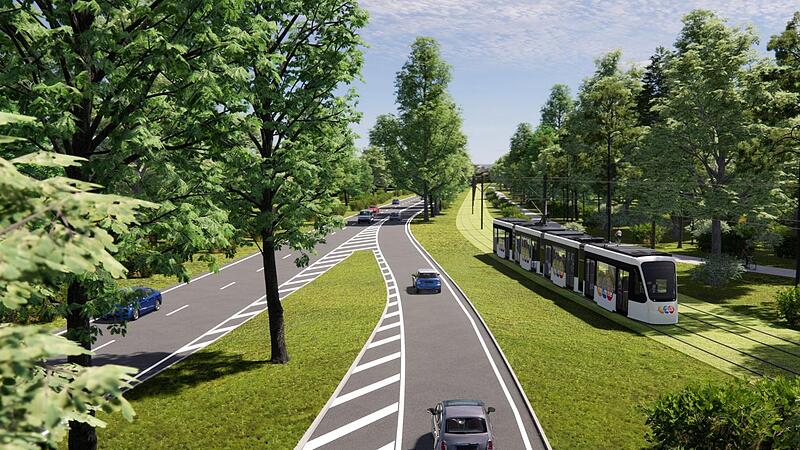 Neue Visualisierungen der Stadt-Umland-Bahn zeigen, wie der langgehegte &Ouml;PNV-Traum beispielsweise zwischen N&uuml;rnberg und Erlangen tats&auml;chlich aussehen k&ouml;nnte. Der Startschuss f&uuml;r das regionale Stra&szlig;enbahn-Projekt k&ouml;nnte je nach Trassenf&uuml;hrung wohl ...