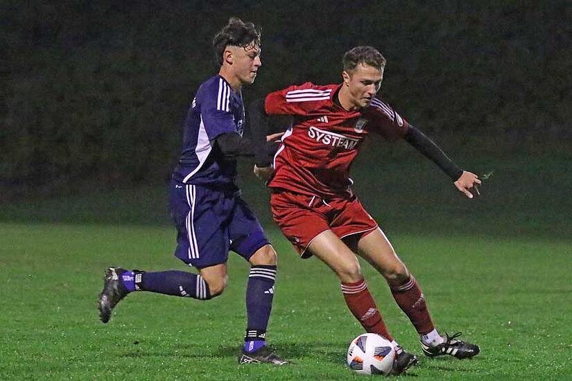 Der TSV Staffelstein um Philip Eiermann (rechts) hat sich den Sieg in Gestungshausen mit Dustin M&auml;usbacher erk&auml;mpft.