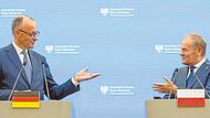 Bundeskanzler Friedrich Merz und Polens Ministerpräsident Donald Tusk: Kann sich Deutschland etwas vom polnischen Erfolgskurs abschauen? &#160;&#160;