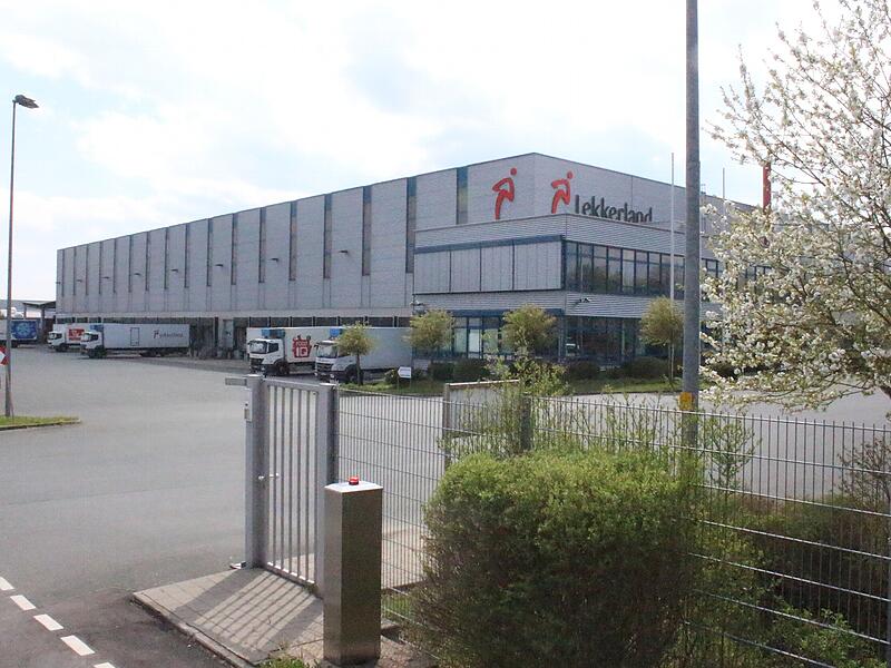 Das Lekkerland-Logistikzentrum im Gewerbegebiet Aischpark in Höchstadt.