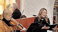 In der Geisfelder Kirche gaben Nina Romy Dörfler (Sopran), Eva Sohni-Wengoborski (Violine) und Georg Schäffner (Orgel) ein beeindruckendes Konzert.